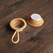 Bamboo Woven Creative Filter Reusable Filter Tea Colander Gadget, Style:Bamboo Root Tea Leak