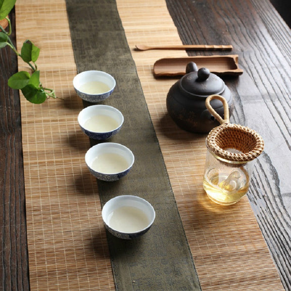 Bamboo Woven Creative Filter Reusable Filter Tea Colander Gadget, Style:Bamboo Woven Tea Leak