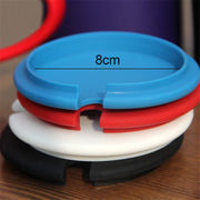 5 PCS Creative Cup Lids Food-grade Silicone Cup Cover Heat-resistant Safe Healthy Silicone Lid with Gap(Pink)