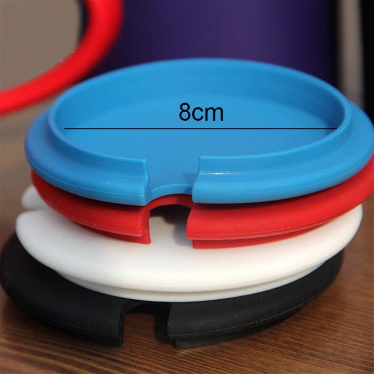 5 PCS Creative Cup Lids Food-grade Silicone Cup Cover Heat-resistant Safe Healthy Silicone Lid with Gap(Pink)