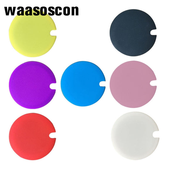 5 PCS Creative Cup Lids Food-grade Silicone Cup Cover Heat-resistant Safe Healthy Silicone Lid with Gap(Purple)
