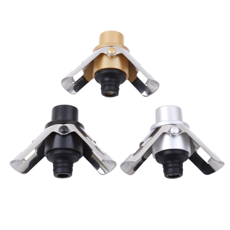 Push-button Stainless Steel Pumping Champagne Stopper Sparkling Champagne Snap Wing Vacuum Wine Stopper(Black) - Bottle Stopper by PMC TechLife | Online Shopping South Africa | PMC TechLife | Buy Now Pay Later Mobicred