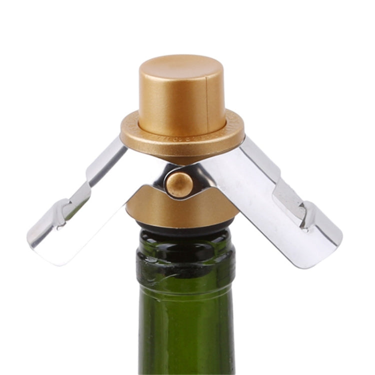 Push-button Stainless Steel Pumping Champagne Stopper Sparkling Champagne Snap Wing Vacuum Wine Stopper(Gold) - free shipping - PMC TechLife - Order now!