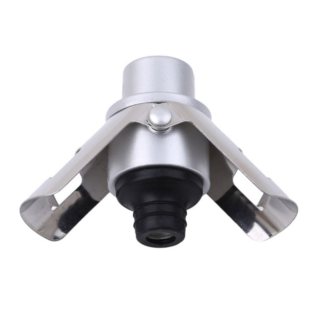 Push-button Stainless Steel Pumping Champagne Stopper Sparkling Champagne Snap Wing Vacuum Wine Stopper(Silver) - free shipping - PMC TechLife - Order now!