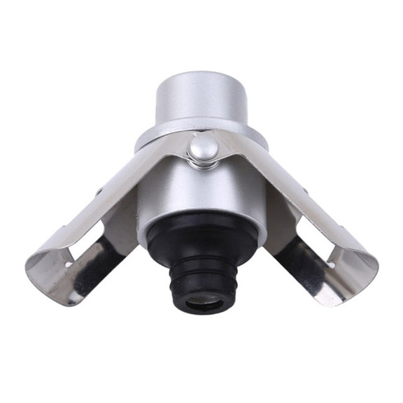 Push-button Stainless Steel Pumping Champagne Stopper Sparkling Champagne Snap Wing Vacuum Wine Stopper(Silver)