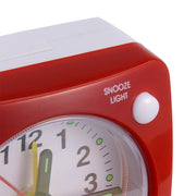 Bedside Mute Alarm Clock With Light & Snooze Function(Red)