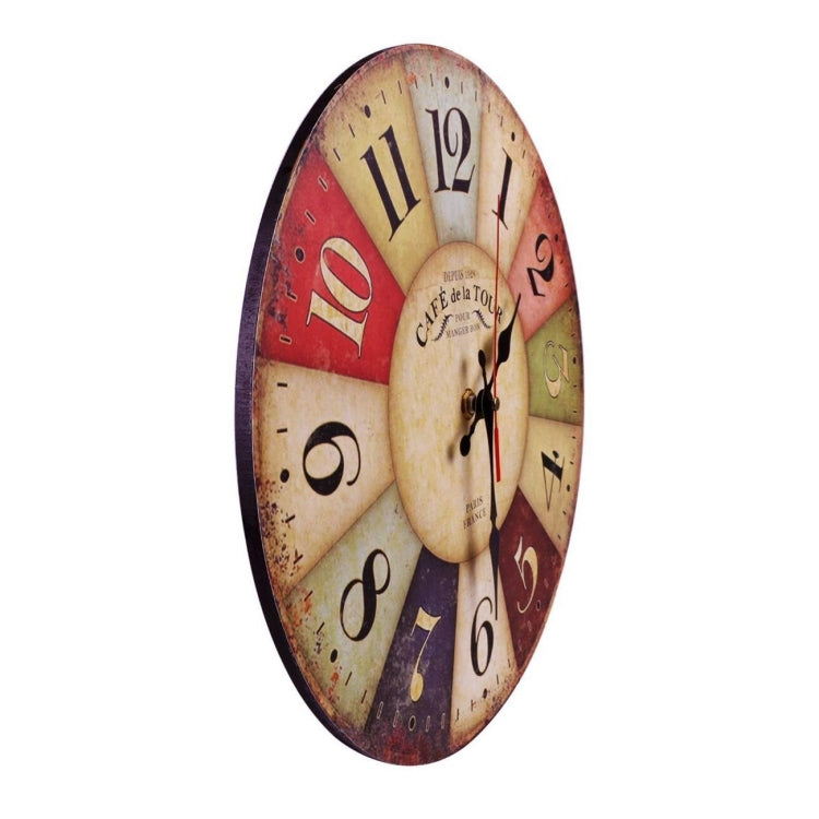 Vintage Wooden MDF Hanging Clock Mute Quartz Clock Living Room Wall Clock(86) - Wall Clock by PMc TechLife | Online Shopping South Africa | PMc TechLife | Buy Now Pay Later Mobicred
