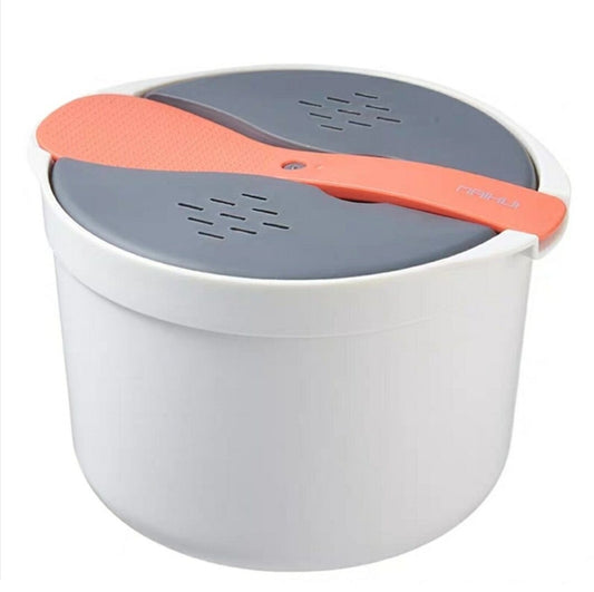 Kitchenware Microwave Oven Utensils Rrice Cooker Heating Steamer Pot Steamed Rice Box(Bright Orange) - Cooking Tools by PMC Jewellery | Online Shopping South Africa | PMC Jewellery | Buy Now Pay Later Mobicred