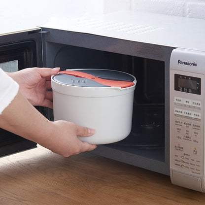 Kitchenware Microwave Oven Utensils Rrice Cooker Heating Steamer Pot Steamed Rice Box(Bright Orange) - Cooking Tools by PMC Jewellery | Online Shopping South Africa | PMC Jewellery | Buy Now Pay Later Mobicred