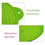 Multifunctional Food Grade Silicone Placemat Creative Kitchenware Heat Insulation Screen Filter(Orange)