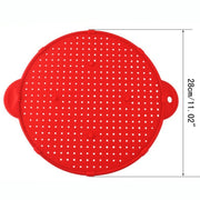 Multifunctional Food Grade Silicone Placemat Creative Kitchenware Heat Insulation Screen Filter(Red)