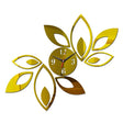 Flower Art Modern Design DIY Removable 3D Crystal Mirror Wall Clock Wall Sticker Living Room Bedroom Decor(Gold) - Wall Clock by PMc TechLife | Online Shopping South Africa | PMc TechLife | Buy Now Pay Later Mobicred