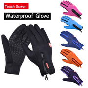 Outdoor Sports Hiking Winter Leather Soft Warm Bike Gloves For Men Women, Size:S (Red)