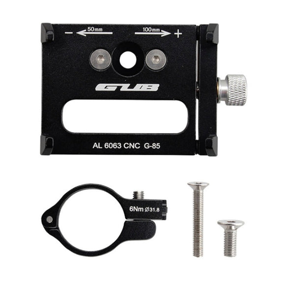GUB Bicycle Aluminum Alloy Mobile Phone Bracket Navigation Bracket Motorcycle Mobile Phone Holder(Black)