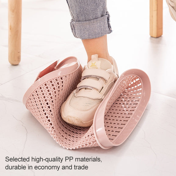 Household Removable Plastic Trash Bin Built-in Trash Bag Box(Pink)