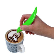 New Electric Latte Art Pen For Coffee Cake Pen For Spice Cake Decorating Pen Coffee Carving Pen Baking Pastry Tools(Green)