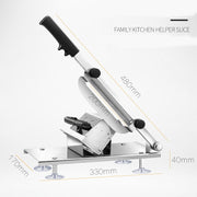 Alloy Stainless Steel Household Manual Thickness Adjustable Meat Vegetables Slicer Meat Slicing Machine(Silver)