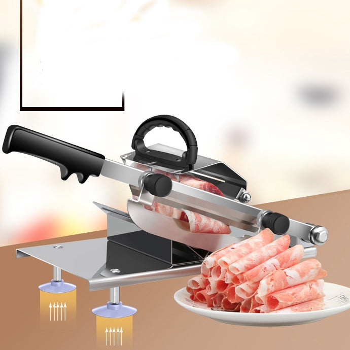 Alloy Stainless Steel Household Manual Thickness Adjustable Meat Vegetables Slicer Meat Slicing Machine(Silver)