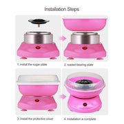 Electric Cotton Candy Machine, Plug:EU(Red)