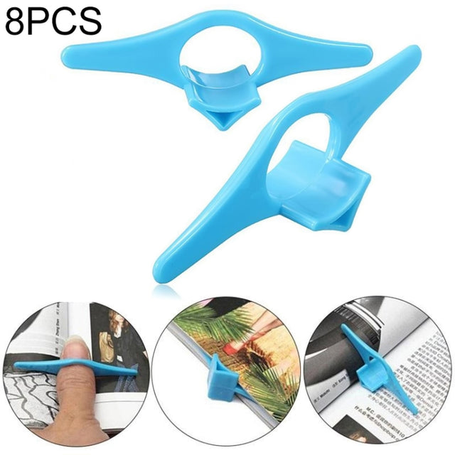 8 PCS Thumb Convenient Multifunction Book Holder Bookmark Finger Ring Book Marker