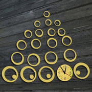 Wall Clock 3D Three-dimensional Acrylic Fashion Mirror Wall Stickers Clock DIY Circle Combination Decorative Clock(Black)