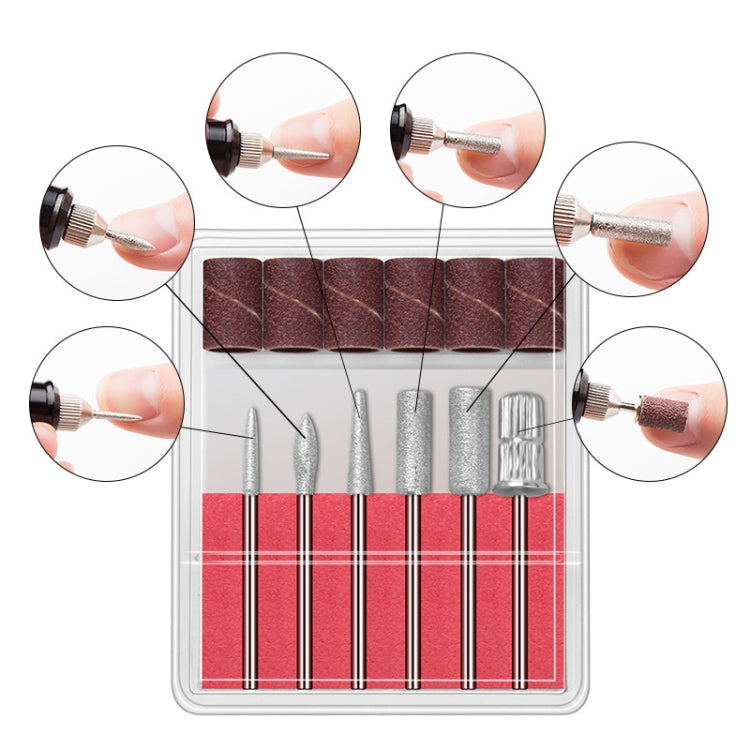 1 Set Power Professional Electric Manicure Machine Pen Pedicure Nail File Nail Tools 6 bits Drill Nail Drill Machine(US White) - Grinding Tools & Accessories by PMC TechLife | Online Shopping South Africa | PMC TechLife | Buy Now Pay Later Mobicred