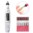 1 Set Power Professional Electric Manicure Machine Pen Pedicure Nail File Nail Tools 6 bits Drill Nail Drill Machine(EU White) - Grinding Tools & Accessories by PMC TechLife | Online Shopping South Africa | PMC TechLife | Buy Now Pay Later Mobicred