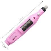 1 Set Power Professional Electric Manicure Machine Pen Pedicure Nail File Nail Tools 6 bits Drill Nail Drill Machine(EU White)