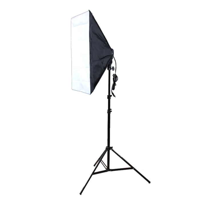 Photo Studio Softbox Kit (Four Socket Lamp Holder + 50 X 70cm Flash Lighting Softbox +2m Light Stand), EU Plug