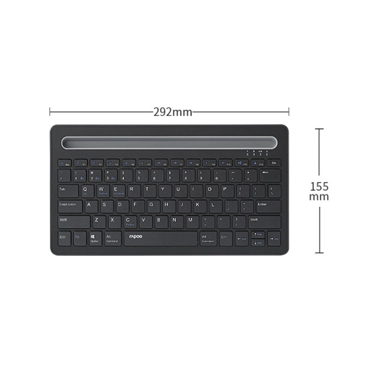 Rapoo XK100 78 Keys Wireless Bluetooth Office Business Keyboard(Black) - free shipping - PMC Jewellery - Order now!