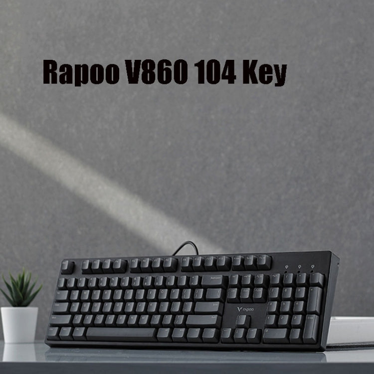 Rapoo V860 Desktop Wired Gaming Mechanical Keyboard, Specifications:104 Keys(Green Shaft) - free shipping - PMC Jewellery - Order now!