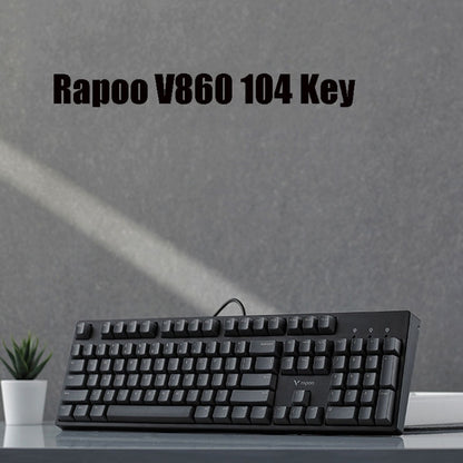 Rapoo V860 Desktop Wired Gaming Mechanical Keyboard, Specifications:104 Keys(Green Shaft) - free shipping - PMC Jewellery - Order now!