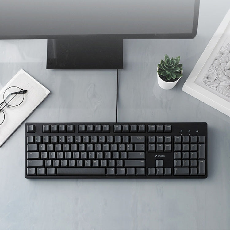 Rapoo V860 Desktop Wired Gaming Mechanical Keyboard, Specifications:104 Keys(Green Shaft) - free shipping - PMC Jewellery - Order now!