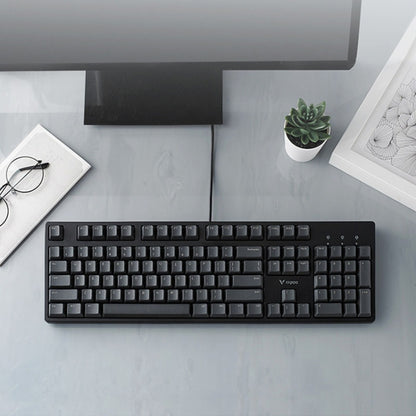 Rapoo V860 Desktop Wired Gaming Mechanical Keyboard, Specifications:104 Keys(Green Shaft) - free shipping - PMC Jewellery - Order now!