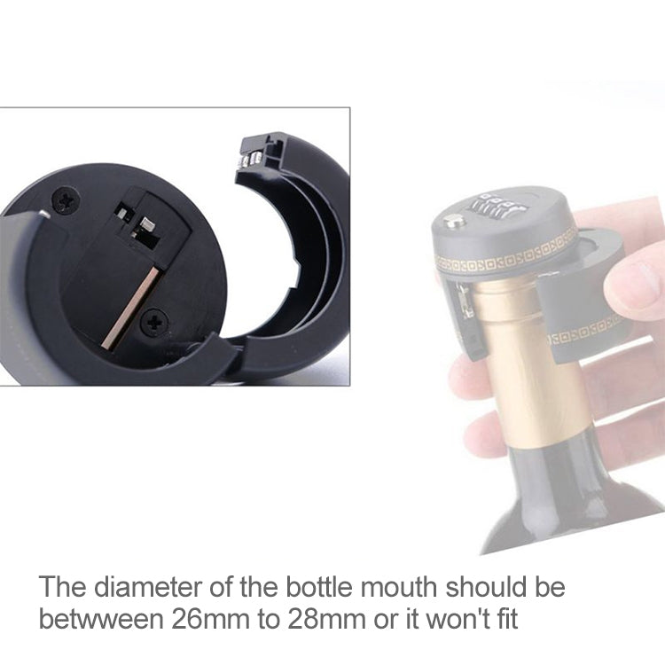 Red Wine Bottle Code Lock Bottle Cap Lock - Bottle Stopper by PMC TechLife | Online Shopping South Africa | PMC TechLife | Buy Now Pay Later Mobicred