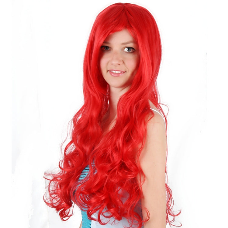Anime The Little Mermaid Princess Ariel Cosplay Wig Halloween Wig Party Stage Synthetic Red Curly Hair - free shipping - PMC TechLife - Order now!