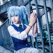 Anime Assassination Classroom Shiota Nagisa Ponytails Wig Cosplay Costume Synthetic Hair(Blue)