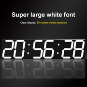 Creative LED Digital Wall Clock Multi-function WIFI Clock, Style:6 Bit Hollow WIFI(Red)