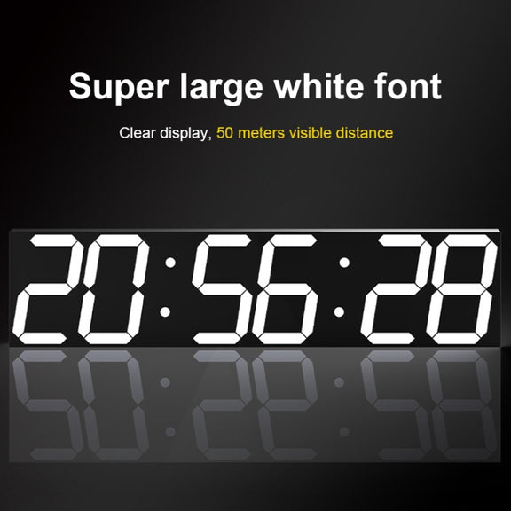 Creative LED Digital Wall Clock Multi-function WIFI Clock, Style:6 Bit Sealed Box WIFI(White)