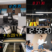 Creative LED Digital Wall Clock Multi-function WIFI Clock, Style:6 Bit Sealed Box WIFI(Ice Blue)