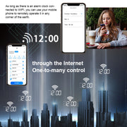 Creative LED Digital Wall Clock Multi-function WIFI Clock, Style:6 Bit Sealed Box WIFI(Ice Blue)
