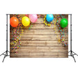 2.1m x 1.5m Wooden Board Balloon Children Birthday Party Cartoon Photography Background - Birthday Party by PMC TechLife | Online Shopping South Africa | PMC TechLife | Buy Now Pay Later Mobicred