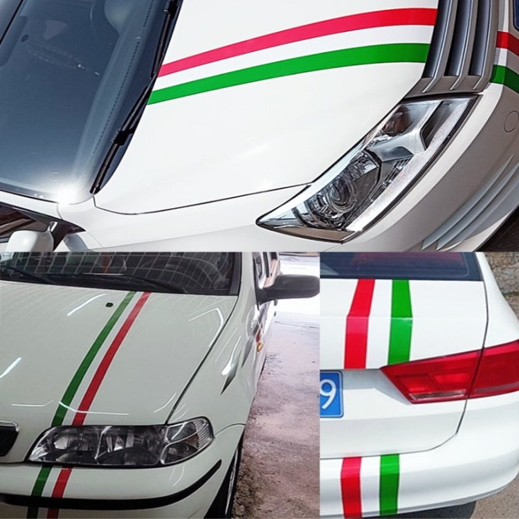 Flag Striped Car Hood Vinyl Sticker Body Decal(italy) - Decorative Sticker by PMC TechLife | Online Shopping South Africa | PMC TechLife | Buy Now Pay Later Mobicred