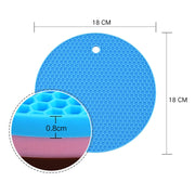 Honeycomb Silicone Round Non-slip Heat Resistant Mat, Size: 18x18x0.8cm(Coffee)