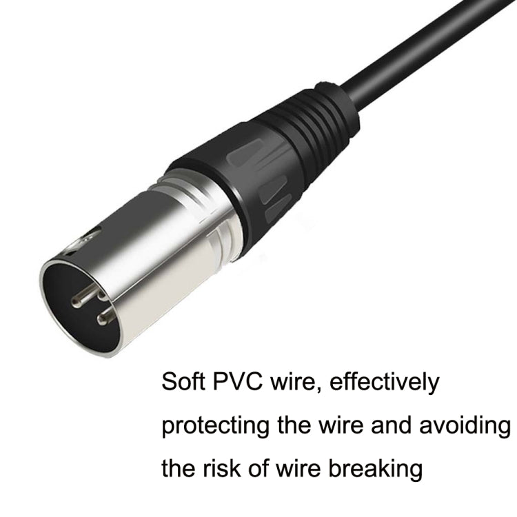 6.35mm Caron Male To XLR 2pin Balance Microphone Audio Cable Mixer Line, Size:15m - Microphone Audio Cable & Connector by PMC TechLife | Online Shopping South Africa | PMC TechLife | Buy Now Pay Later Mobicred