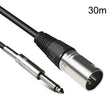 6.35mm Caron Male To XLR 2pin Balance Microphone Audio Cable Mixer Line, Size:30m - free shipping - PMC TechLife - Order now!
