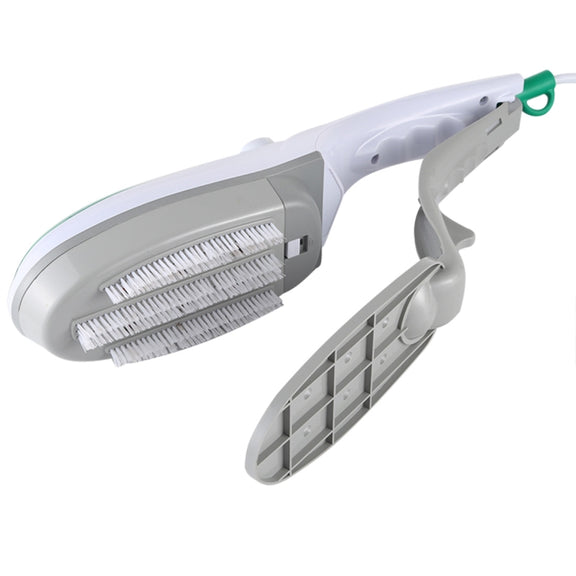 Handheld Garment Steamer Brush Portable Clothes Steam Iron, UK Plug 220V(Green)