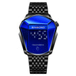 BINBOND Locomotive Concept Touch Screen Steel Belt Watch Men Live Black Technology Watch(Black Steel Blue) - free shipping - PMC TechLife - Order now!