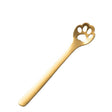 Stainless Steel Creative Cat Claw Coffee Spoon Dessert Cake Spoon, Style:Hollow Cat Claw Spoon, Color:Gold - free shipping - PMC TechLife - Order now!