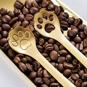 Stainless Steel Creative Cat Claw Coffee Spoon Dessert Cake Spoon, Style:Cat Claw Spoon, Color:Black